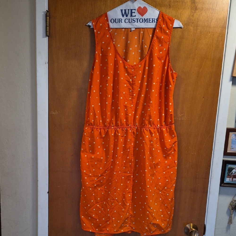 Merona Orange Polka Dot Sleeveless Mini Dress